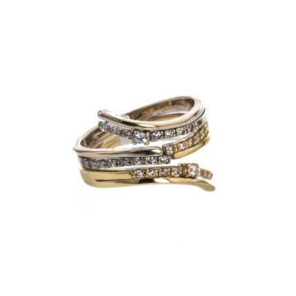 ANILLO CON ZIRCONES 18K