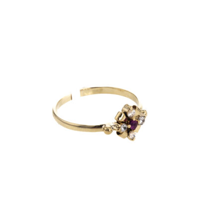 ANILLO CON ZIRCONES 18K