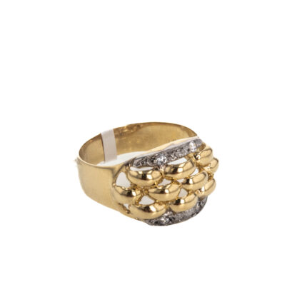 ANILLO CON ZIRCONES 18K