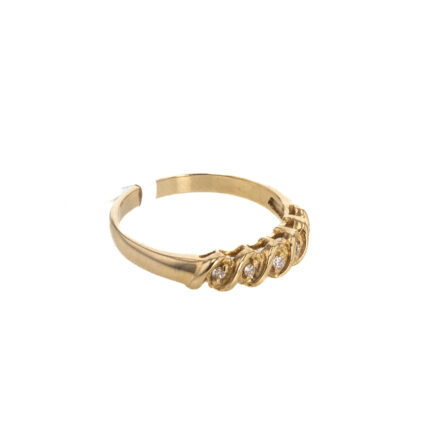 ANILLO CON ZIRCONES 18K
