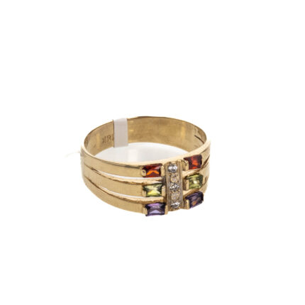 ANILLO CON ZIRCONES 18K