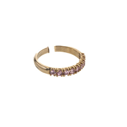 ANILLO CON ZIRCONES 18K