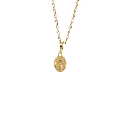 DIJE OVALADO VIRGEN 18K