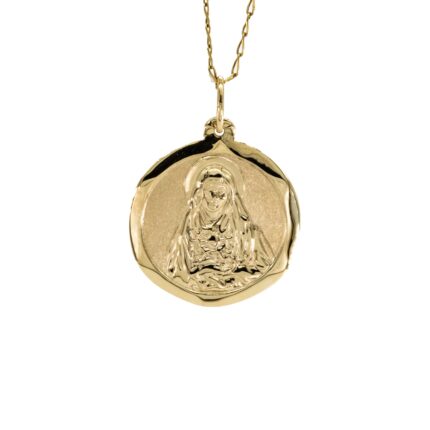 DIJE REDONDO VIRGEN 18K