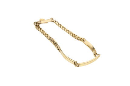PULSERA CUBANA ALTERNADA 18K