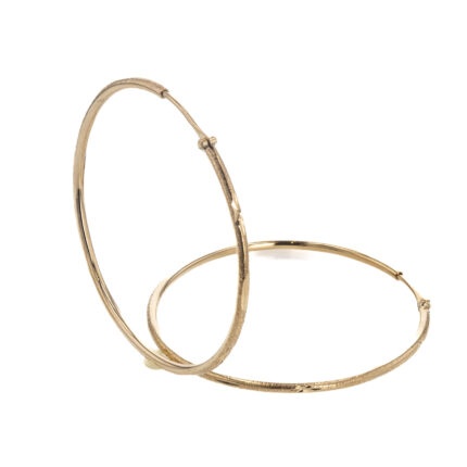 ARETES ARGOLLAS SATINADAS 18K