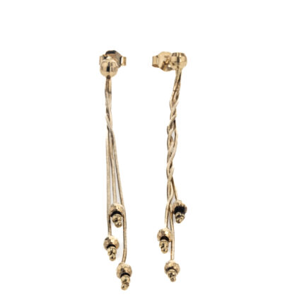 ARETES TOPOS LARGOS 18K