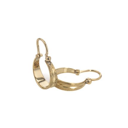 ARETES CANDONGAS SATINADOS 18K