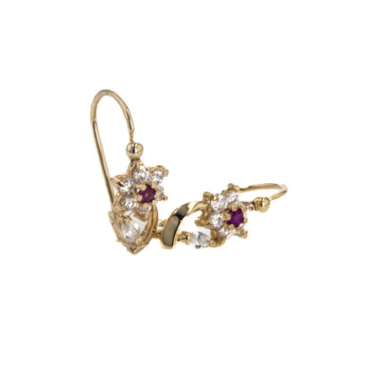 ARETES ZARCILLOS CON ZIRCONES 18K