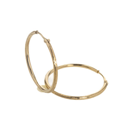 ARETES ARGOLLAS SATINADAS 18K
