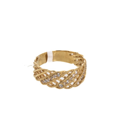 ANILLO CON ZIRCONES 18K