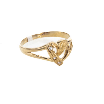 ANILLO CORAZON ZON ZIRCONES 18K