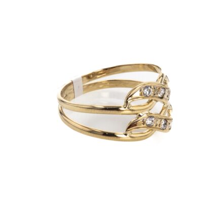 ANILLO CON ZIRCONES 18K