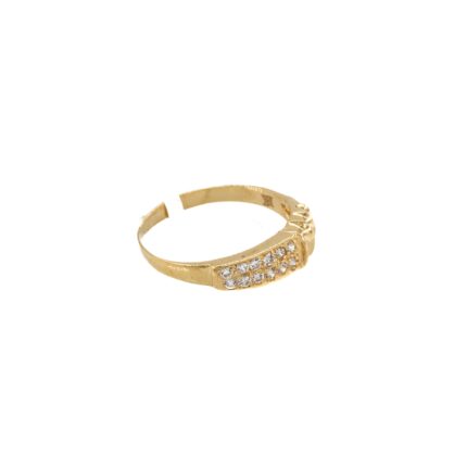 ANILLO CON ZIRCONES 18K
