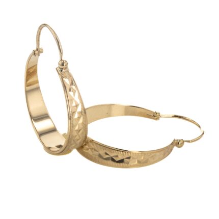 ARETES CANDONGAS DIAMANTADAS 18K