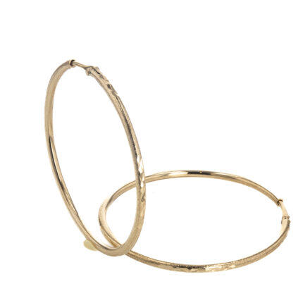 ARETES ARGOLLAS SATINADAS 18K