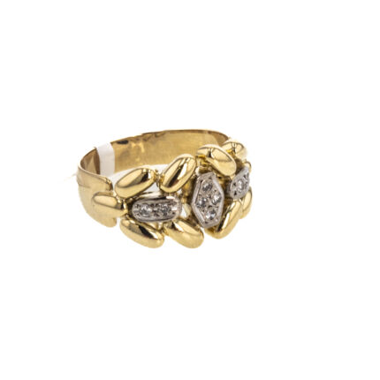 ANILLO CON ZIRCONES 18K