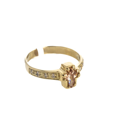 ANILLO CON ZIRCONES 18K