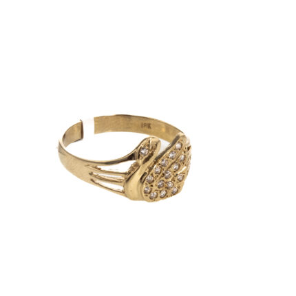 ANILLO CISNE CON ZIRCONES 18K