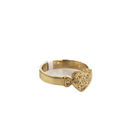 ANILLO CORAZON CON ZIRCONES 18K