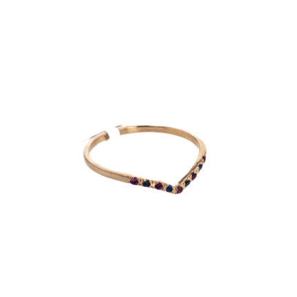 ANILLO CON ZIRCONES 18K