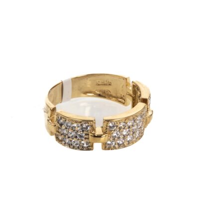 ANILLO CON ZIRCONES 18K