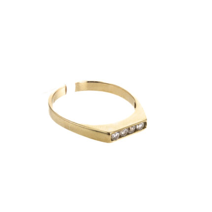 ANILLO CON ZIRCONES 18K