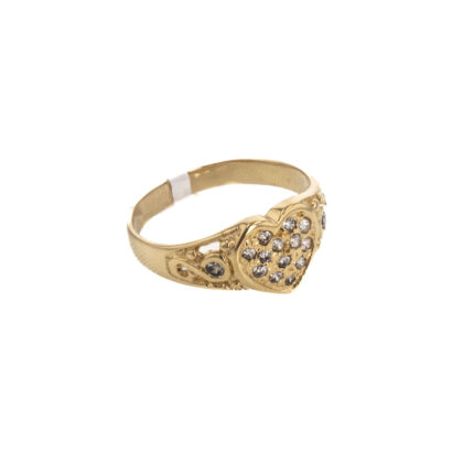 ANILLO CORAZON CON ZIRCONES 18K