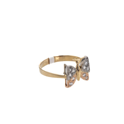 ANILLO MARIPOSA CON ZIRCONES 18K