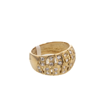 ANILLO CON ZIRCONES 18K