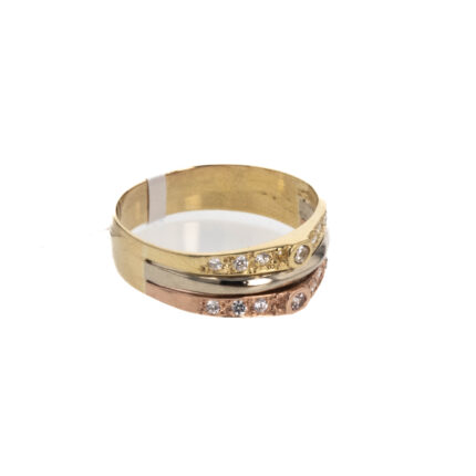 ANILLO CON ZIRCONES 18K