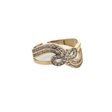 ANILLO CON ZIRCONES 18K