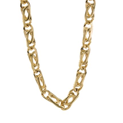 CADENA TEJIDO OJO DE PAJARO 18K