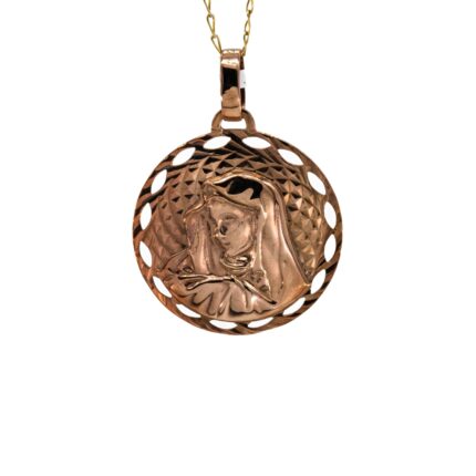 DIJE REDONDO VIRGEN 18K