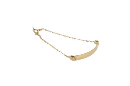 PULSERA ANCLA CON PLACA 18K