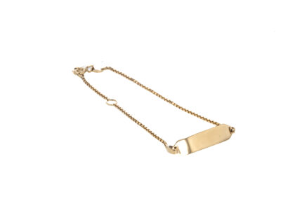 PULSERA CAJA CON PLACA 18K