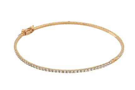 PULSERA CAÑA CON ZIRCONES 18K
