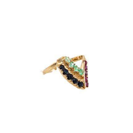ANILLO CON ZIRCONES 18K