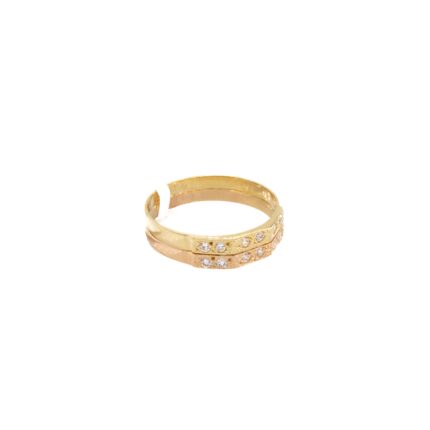 ANILLO CON ZIRCONES 18K
