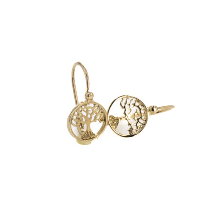 ARETES ZARCILLOS ARBOL DE LA VIDA 18K