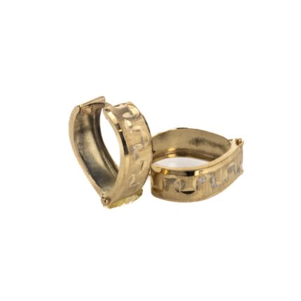 ARETES CORTOS SATINADAS 18K