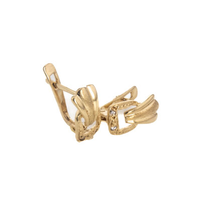 ARETES CORTOS CON ZIRCONES 18K