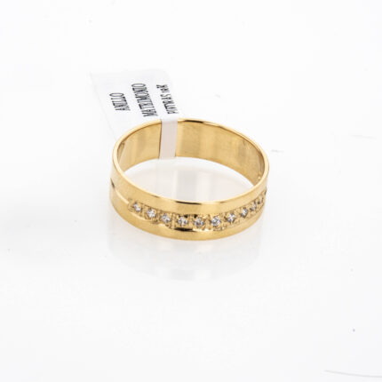 ANILLO MATRIMONIO PIEDRAS 18K