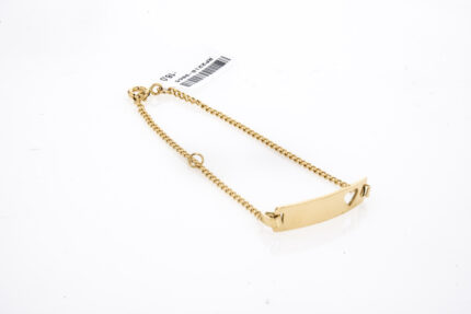 PULSERA PLACA CORAZON 18K