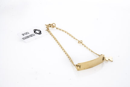 PULSERA MARIPOSA PLACA 18K