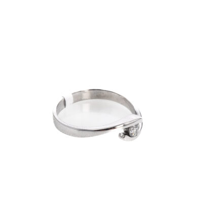 ANILLO 18K - O. BLANCO - P. FINA