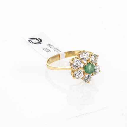 ANILLO PIEDRA VERDE 18K