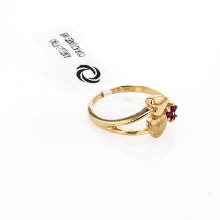 ANILLO FINO CORAZONES 18K