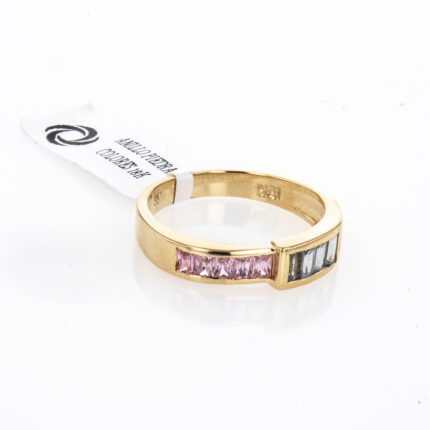 ANILLO PIEDRAS COLORES 18K