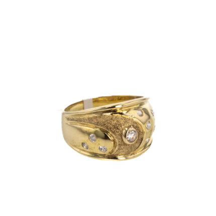 ANILLO CON ZIRCONES 18K